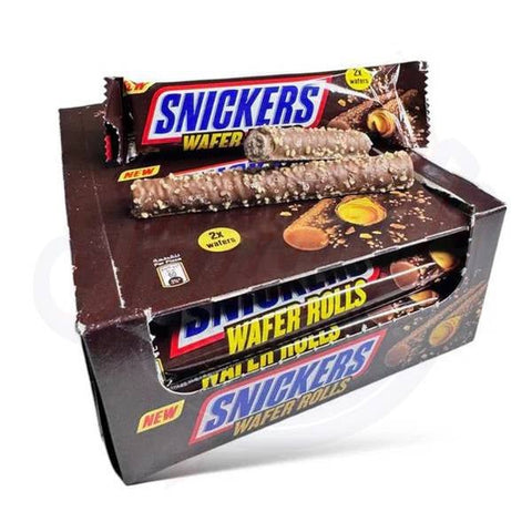 Snickers Wafer Rolls 0.85oz/24g - Pack of 24 - Stateside Distribution