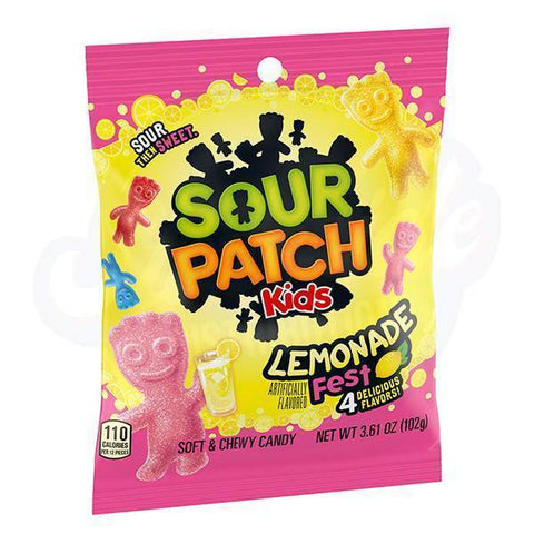 Sour Patch Kids Lemonade Fest 3.6oz/102g - Pack of 12 - Stateside Distribution