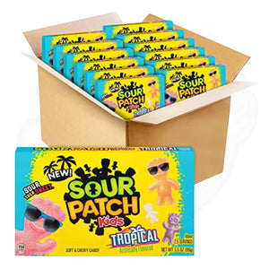 Sour Patch Kids Tropical Theatre Box 3.5oz/99g - Pack of 12 - Stateside Distribution