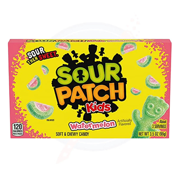 Sour Patch Kids Watermelon Theatre Box 3.5oz/99g - Pack of 12 - Stateside Distribution
