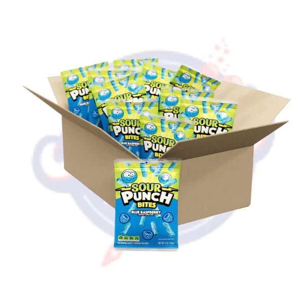 Sour Punch Bites Blue Raspberry 5oz/142g - Pack of 12 - Stateside Distribution