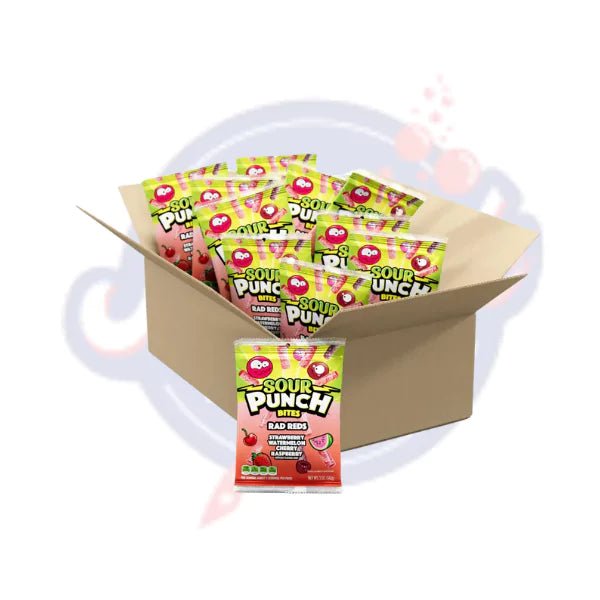 Sour Punch Bites Rad Reds 5oz/142g - Pack of 12 - Stateside Distribution