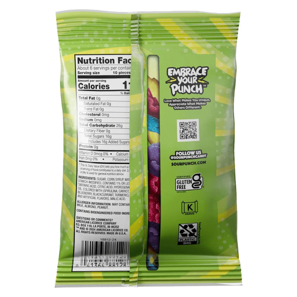 Sour Punch Gummies 6.75oz/191g - Pack of 8 - Stateside Distribution