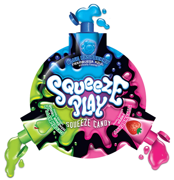 Squeeze & Play Candy 59g - Pack of 12 - Stateside Distribution