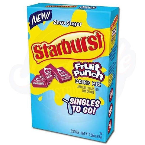 Starburst Fruit Punch Drink Mix Singles To Go Powder 0.59oz/16.7g - Pack of 12 - Stateside Distribution