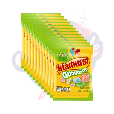 Starburst Gummies Sours 5oz/141g - Pack of 12 - Stateside Distribution
