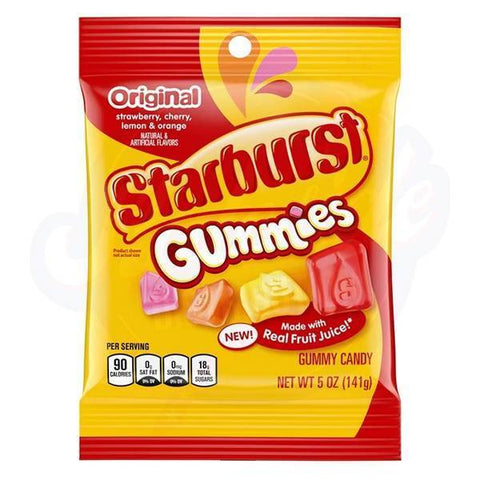 Starburst Original Gummies 5oz/141g - Pack of 12 (BBD: 03/2025) - Stateside Distribution