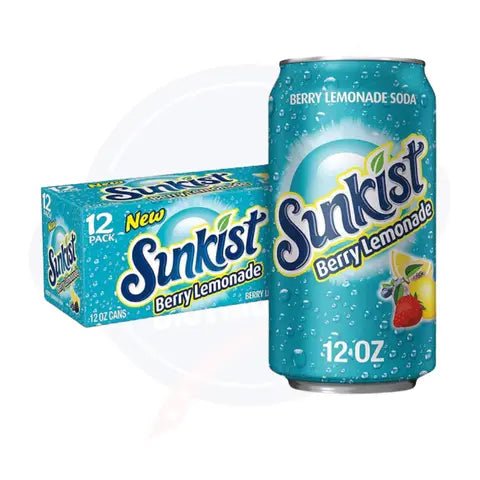 Sunkist Berry Lemonade 12fl oz/355ml - Pack of 12 - Stateside Distribution