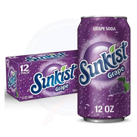Sunkist Grape 12fl oz/355ml - Pack of 12 - Stateside Distribution