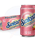 Sunkist Strawberry Lemonade 12fl oz/355ml - Pack of 12 - Stateside Distribution