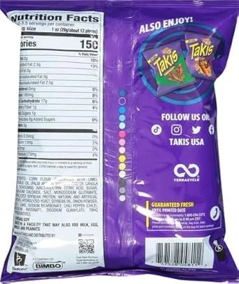 Takis Blue Heat 3.25oz/92.3g - Pack of 20 - Stateside Distribution