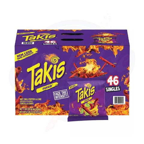 Takis Fuego 1oz/28.4g - Pack of 46 (BBD: 31/03/2025) - Stateside Distribution