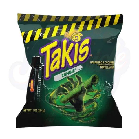 Takis Zombie Habanero Cucumber Tortilla Chips 1oz/28.4g - Pack of 54 (BBD: 15/01/2025) - Stateside Distribution