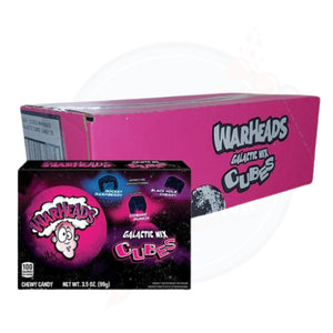 Warheads Galactic Mix Cubes Theatre Box 3.5oz/99g - Pack of 12 - Stateside Distribution