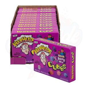 Warheads Sour Berry Mix Cubes Theatre Box 3.5oz/99g - Pack of 12 - Stateside Distribution