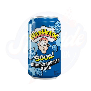 Warheads Sour Blue Raspberry Soda 330ml - Pack of 12 - Stateside Distribution