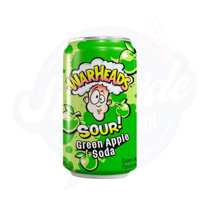 Warheads Sour Green Apple Soda 330ml - Pack of 12 - Stateside Distribution