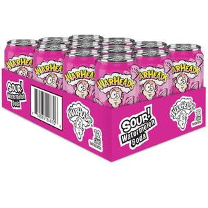 Warheads Sour Watermelon Soda 330ml - Pack of 12 - Stateside Distribution