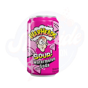 Warheads Sour Watermelon Soda 330ml - Pack of 12 - Stateside Distribution