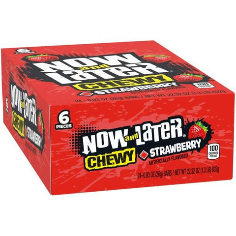 Now & Later Strawberry 0.93oz/26g - Pack of 24