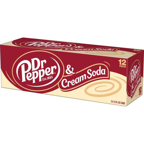 Dr Pepper Cream Soda 12floz/355ml - Pack of 12