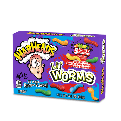 Warheads Lil Worm Gummies 3.5oz/99g - Pack of 12