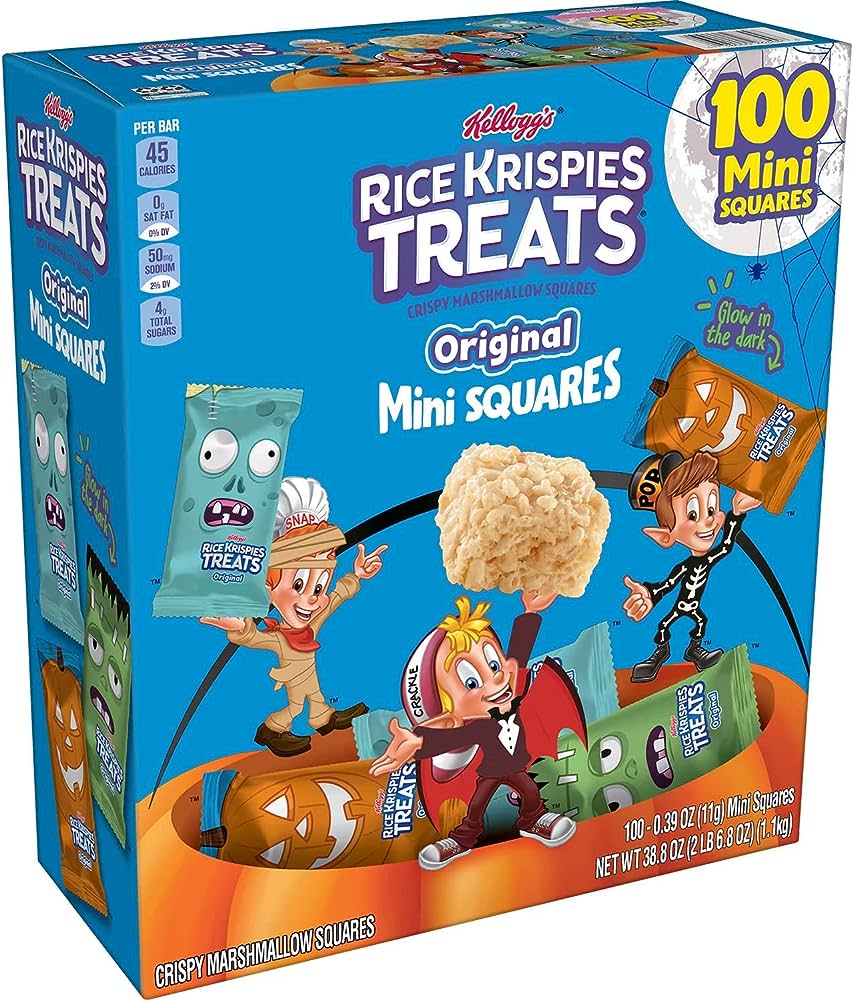 Kellogg's Rice Krispies Treats Halloween Mini Squares 0.39oz/11g - Pack ...